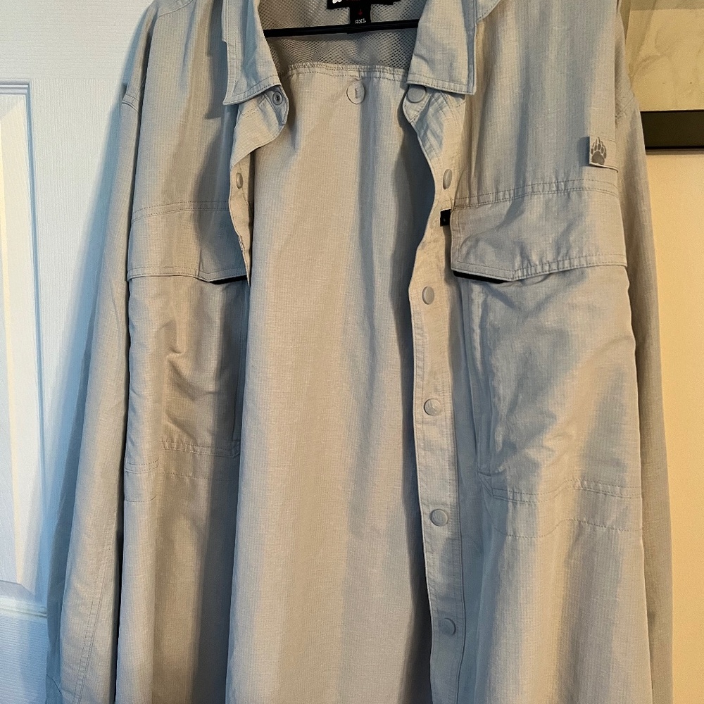 Men’s Light Gray Duluth  Untucked Alaskan Hardgear size 3X